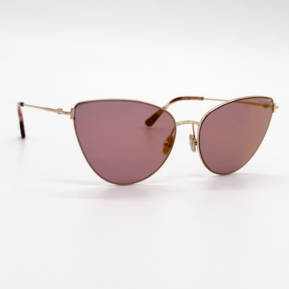 NEW TOM FORD ANAIS-02 TF1005 28Z WOMEN SUNGLASSES FT1005/S GOLD BROWN EYEWEAR - Picture 5 of 11